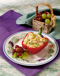 Tuna Salad Stuffed Sweet Red Pepper Tuna Salad Stuffed Sweet Red Pepper