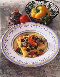 Cheesy Polenta with Zucchini Stew Cheesy Polenta with Zucchini Stew