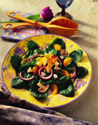 Sensational Spinach Salad with Orange Poppyseed Vinaigrette Sensational Spinach Salad with Orange Poppyseed Vinaigrette