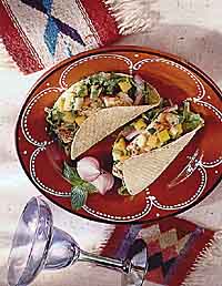 Seafood Tacos with Fruit Salsa Seafood Tacos with Fruit Salsa