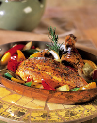 Roast Chicken with Peppers Roast Chicken with Peppers