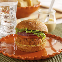Salmon Pattie Burger Salmon Pattie Burger