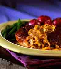 Peppered Pork Cutlet with Onion Gravy Peppered Pork Cutlet with Onion Gravy
