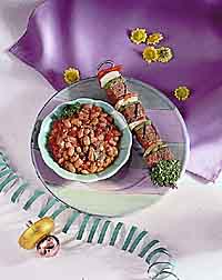 Pepper-Spiced Beef Skewer and Beans Pepper-Spiced Beef Skewer and Beans