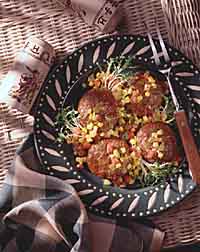 Beef Burgers with Corn Salsa Beef Burgers with Corn Salsa