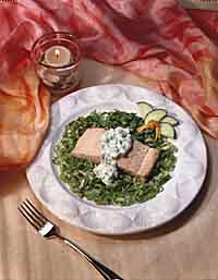 Chilled Poached Salmon with Cucumber Sauce Chilled Poached Salmon with Cucumber Sauce