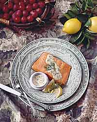 Salmon with Dill-Mustard Sauce Salmon with Dill-Mustard Sauce