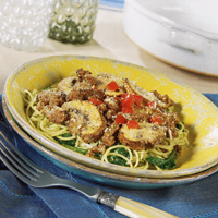 Portobello Pesto Pasta Casserole Portobello Pesto Pasta Casserole