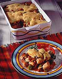 Barbecue Chicken with Corn Bread Topper Barbecue Chicken with Corn Bread Topper