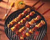 Glazed Chicken & Vegetable Skewers Glazed Chicken & Vegetable Skewers