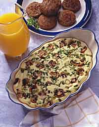 Mushroom & Onion Egg Bake with Country Breakfast Sausage Mushroom & Onion Egg Bake with Country Breakfast Sausage
