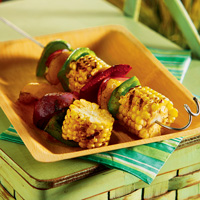 Chili-Rubbed Grilled Vegetable Kabob Chili-Rubbed Grilled Vegetable Kabob