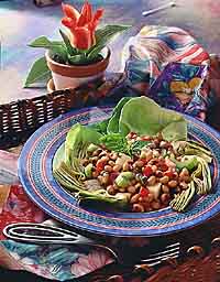 Black-Eyed Pea, Artichoke and Mozzarella Salad Black-Eyed Pea, Artichoke and Mozzarella Salad