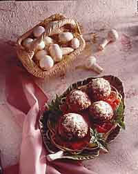 Stuffed Mushrooms with Tomato Sauce and Pasta Stuffed Mushrooms with Tomato Sauce and Pasta
