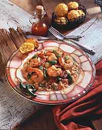 Jambalaya Stir-Fry on Cajun Rice Jambalaya Stir-Fry on Cajun Rice