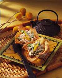 Sesame Chicken Salad Wonton Cups Sesame Chicken Salad Wonton Cups