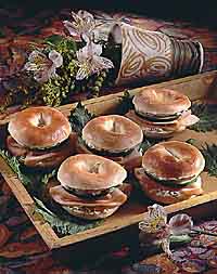 Smoked Chicken Bagel Snacks Smoked Chicken Bagel Snacks