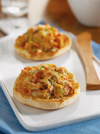 Hot Crab and Cheese on Muffins Hot Crab and Cheese on Muffins