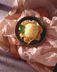 Orange-Thyme Granita in Cookie Cup Orange-Thyme Granita in Cookie Cup