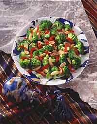 Broccoli with Red Pepper and Shallots Broccoli with Red Pepper and Shallots