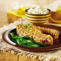 Hazelnut-Coated Salmon Steak Hazelnut-Coated Salmon Steak