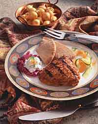 Tandoori-Style Chicken with Cucumber Raita Tandoori-Style Chicken with Cucumber Raita