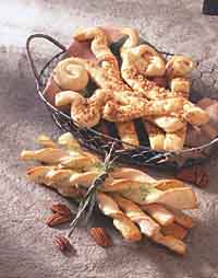 Top to bottom: Crispy Spiced Nut Breadsticks and Crispy Ranch Breadsticks Top to bottom: Crispy Spiced Nut Breadsticks and Crispy Ranch Breadsticks