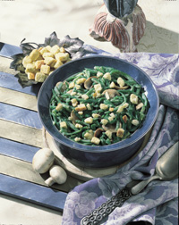Green Beans with Savory Mushroom Sauce Green Beans with Savory Mushroom Sauce