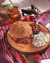 Barbecued Beef Sandwich Barbecued Beef Sandwich