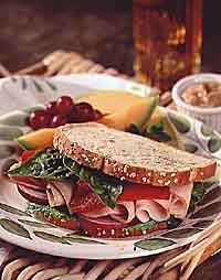 Turkey Sandwich with Roasted Bell Peppers Turkey Sandwich with Roasted Bell Peppers