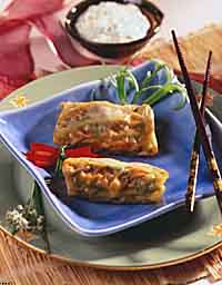 Asian Asparagus Rolls with Salziki Sauce Asian Asparagus Rolls with Salziki Sauce
