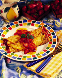 Strawberry Crêpes with Orange Marmalade Sauce Strawberry Crêpes with Orange Marmalade Sauce