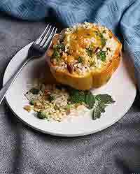 Brown Rice & Vegetable Stuffed Squash Brown Rice & Vegetable Stuffed Squash