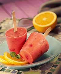 Creamy Strawberry-Orange Pops Creamy Strawberry-Orange Pops