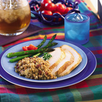 Turkey Breast with Barley-Cranberry Stuffing Turkey Breast with Barley-Cranberry Stuffing