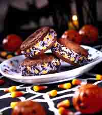 Chocolate Halloween Ice Cream Sandwiches Chocolate Halloween Ice Cream Sandwiches