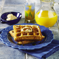 Banana Bread Waffles with Cinnamon Butter Banana Bread Waffles with Cinnamon Butter