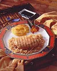 Grilled Ginger Chicken with Pineapple and Coconut Rice Grilled Ginger Chicken with Pineapple and Coconut Rice