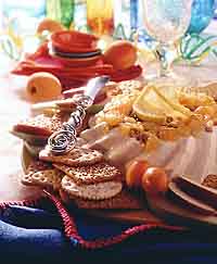 Ginger-Lemon Cheese Spread with Pineapple-Peach Sauce Ginger-Lemon Cheese Spread with Pineapple-Peach Sauce
