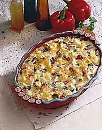 Roasted Pepper and Sourdough Brunch Casserole Roasted Pepper and Sourdough Brunch Casserole