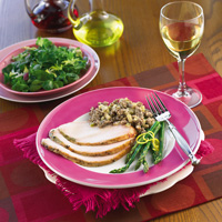Roast Turkey Breast with Sausage and Apple Stuffing Roast Turkey Breast with Sausage and Apple Stuffing