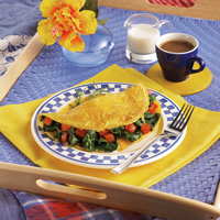 Spinach, Tomato and Cheddar Omelet Spinach, Tomato and Cheddar Omelet