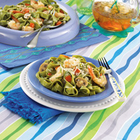 Herbed Shrimp and Mushrooms with Fettuccine Herbed Shrimp and Mushrooms with Fettuccine