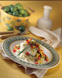Grilled Fish with Chili-Corn Salsa Grilled Fish with Chili-Corn Salsa