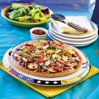 Thin-Crust Whole Wheat Veggie Pizza Thin-Crust Whole Wheat Veggie Pizza