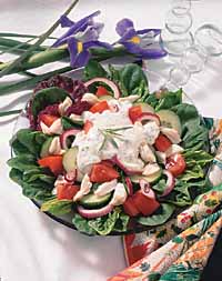 Crab Spinach Salad with Tarragon Dressing Crab Spinach Salad with Tarragon Dressing