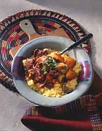 Spicy-Sweet Lamb Tagine with Saffron Couscous Spicy-Sweet Lamb Tagine with Saffron Couscous