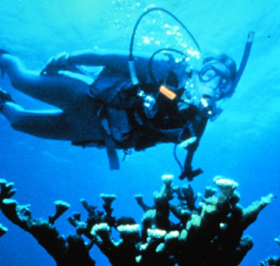 How do divers keep from losing their way while exploring