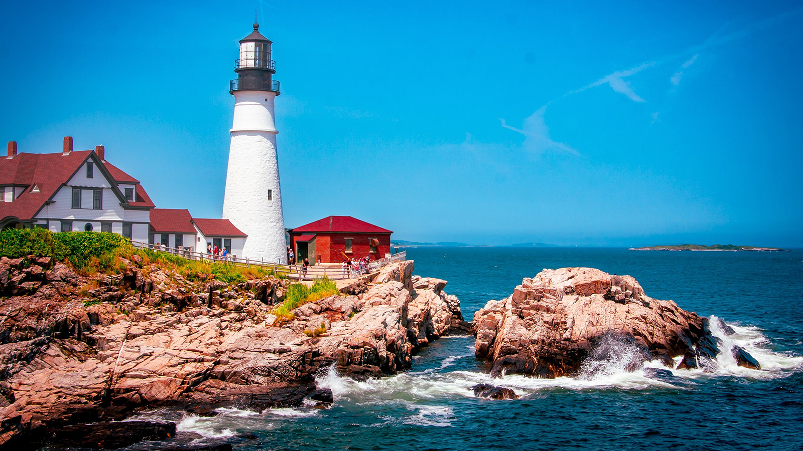 Kae Dorn Cass - New England Coastal Town | Inventory | WOLFS Fine Paintings  and Sculpture, image size:1600x900