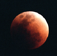 Lunar eclipse over Merritt Island, Florida